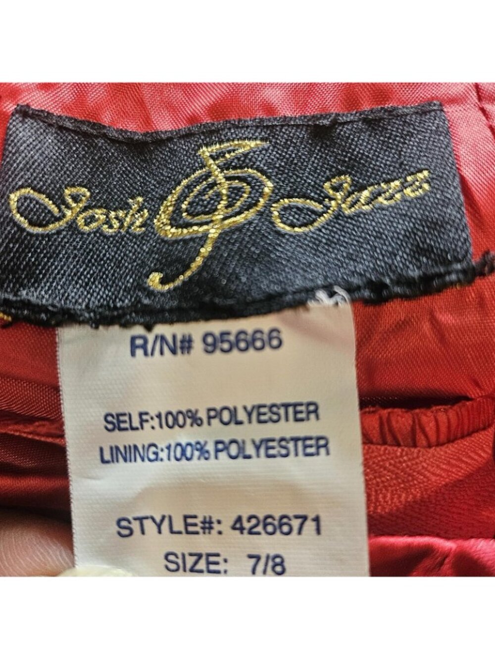 Vintage NOS Y2K Josh & Jazz Red Satin Prom Dress Jr 7/8 Rhinestone Corset Gown - Picture 12 of 13